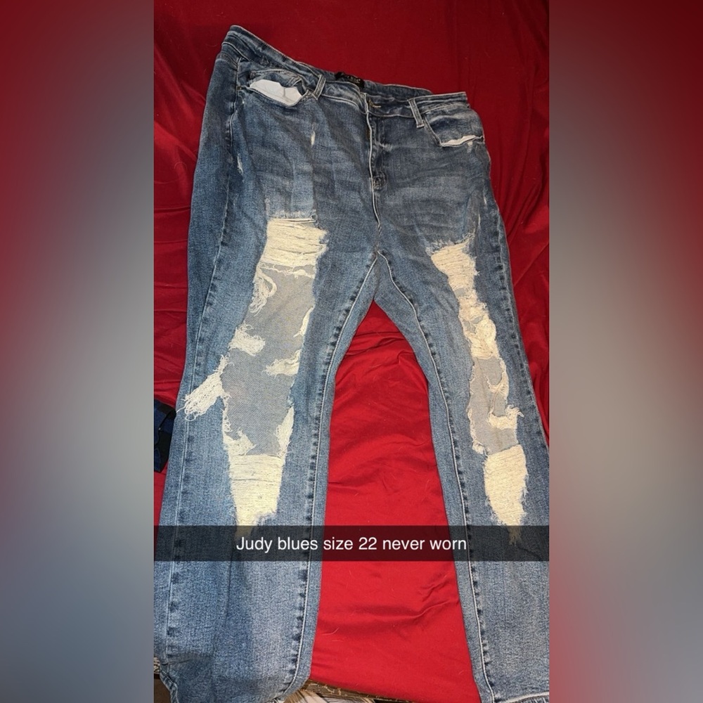 Judy Blue Distressed Blue Jeans